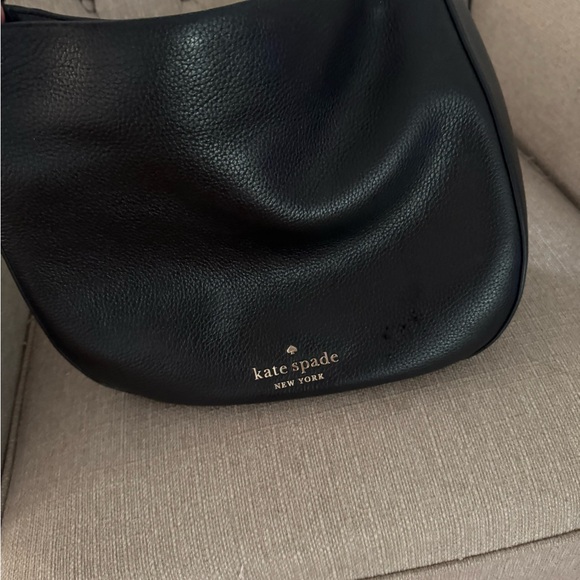 kate spade Handbags - Kate Spade Elegant Black Leather Hobo Bag